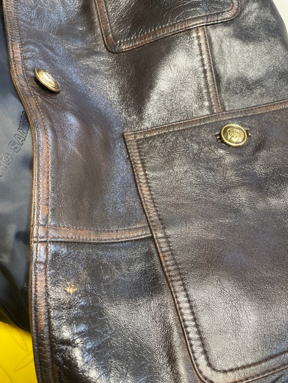 Jerem Long Distressed Leather Jacket - Picture 7 of 8